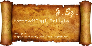 Hortoványi Szilvia névjegykártya